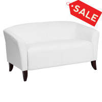Flash Furniture HERCULES Imperial Series White Leather Love Seat 111-2-WH-GG
